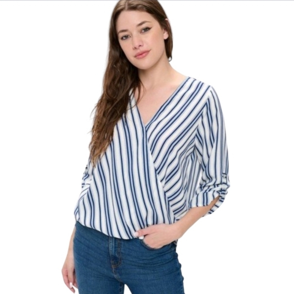 West Kei Hi/Low Faux Wrap Top